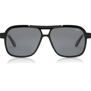 Mens Quay Black Square Polarized Sunglasses